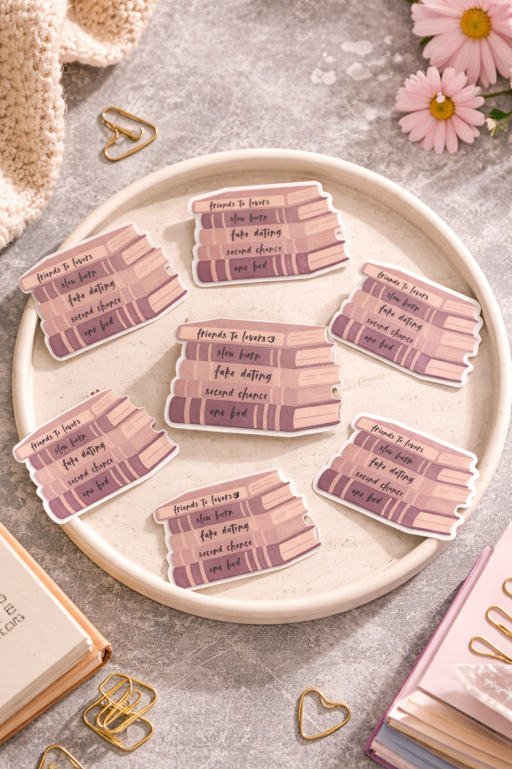 Sticker - Bücherstapel