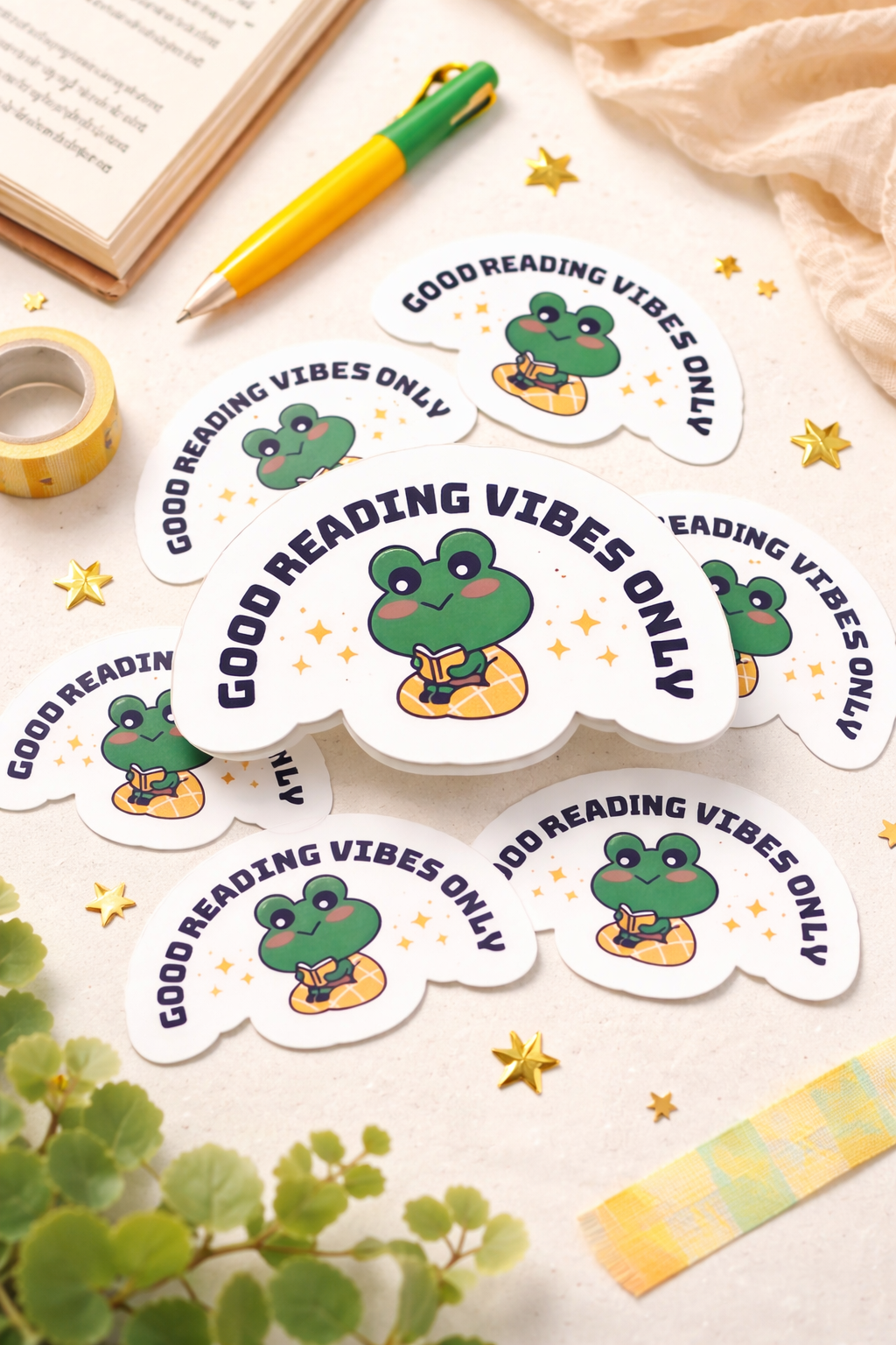 Sticker - good reading vibes only