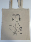 Jutebeutel „Book & Wine“