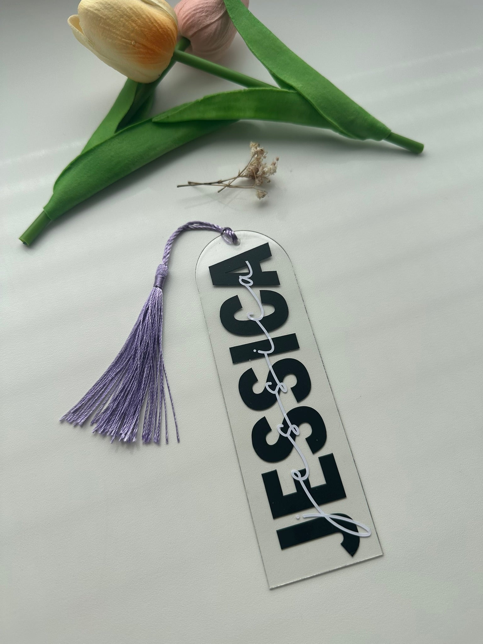 Lesezeichen mit Aufdruck